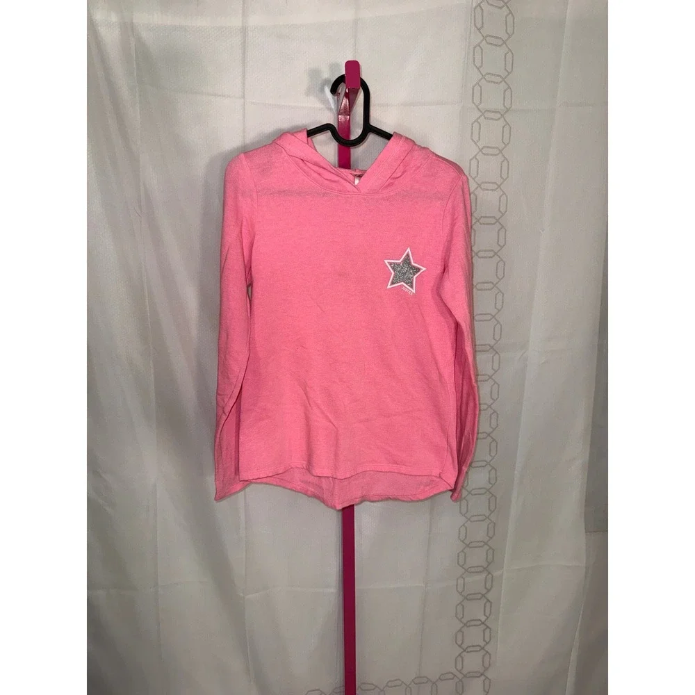 Justice‎ Pink Glitter Star Dance Hoodie Girls Size 10